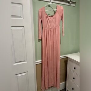 NWT Long sleeve maxi Pinkblush maternity dress size large